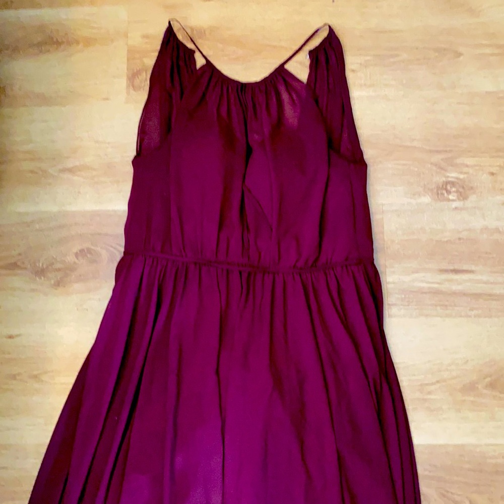 Women’s Morilee Burgundy Chiffon Bridesmaid Dress